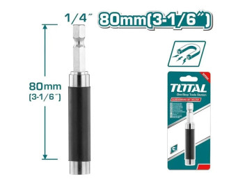 TAC463801, Магнитный держатель 1/4 для бит 80mm, с удлиненнием на 45 мм TOTAL