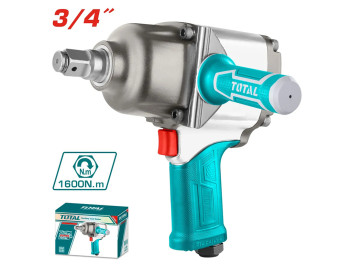 TAT40342, Ударный пневматический гайковерт,квадрат привод: 19мм(3/4'),4000об/мин,1600Нм TOTAL