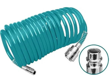 THT11101, Шланг полиуретановый спиральный с фитингами 5x8 для компрессора 10 м TOTAL