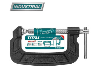 THT13161, Струбцина 6/150мм G-образная, винтовая TOTAL