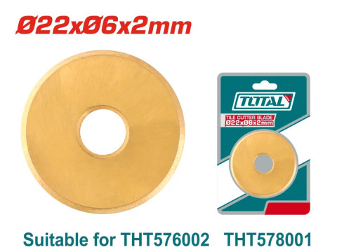 THT576002B, Poлик для плиткopeзa, размер лезвия: O22xO6x2мм TOTAL