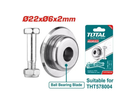 THT578004B, Ролик карбидом вольфрама для плиткореза (D 22m*d 10.5mm*2 mm) TOTAL