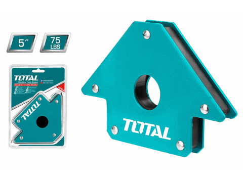 TAMWH75052, Магнитный угольник-держатель для сварки на 3 угла (45°, 90°, 135°), усилие 34 кг. TOTAL