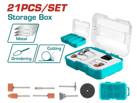 TAKMG4021, Набор аксессуаров для гравера, 21 предмет TOTAL