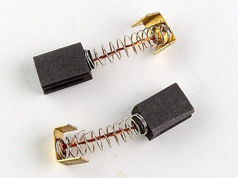 Эл. щетка 5,0х 8,0х11,0 проточка с 2-х сторон, пружина, квадр.пятак-уши для Интерскол МП-65Э (2 шт.)